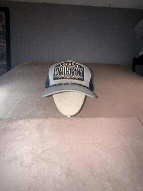 Rural Cloth America We Grow Whiskey Grey and Navy Blue Snapback Trucker Hat